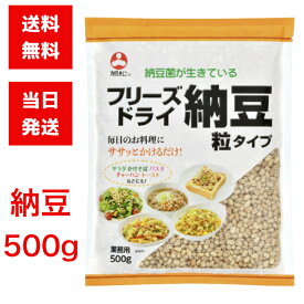 旭松食品 フリーズドライ 粒納豆 業務用 500g 納豆 大豆 味噌汁 パスタ スープ 便利 時短 簡単 お手軽 健康 発酵食品 パスタ サラダ 納豆菌 長期保存 備蓄 レトルト 惣菜 非常食