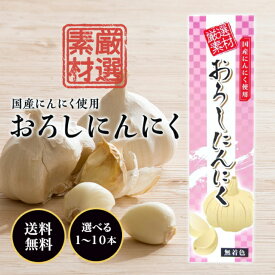東京フード おろし にんにく 40g 選べる1~10本 国産 すりおろし ニンニク 大蒜 厳選素材使用 ( 国産 にんにく 赤穂の天塩 ) 刺身 ラーメン パスタ 餃子 便利