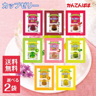 伊那食品 カップゼリー80℃ (100g×5袋) 選べる2袋 かんてんぱぱ ぶどう コーヒー ストロベリー 青りんご…