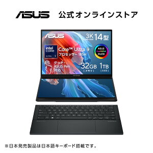 2in1 m[gp\R ASUS Zenbook Duo OLED Ce Core Ultra 9 (NPU AI GW) ^b`pl 14^fAfBXvC L@EL  32GB SSD 1TB WiFi6E WebJ F Windows11 yt Microsoft Officet