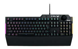 ASUS TUF Gaming K1 ゲーミングキーボード / 日本語配列 / 専用ボリュームノブ / 防水 / RGB照明 / リストレスト