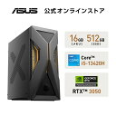 【クーポン配布セール】6/25新発売 ゲーミング デスクトップパソコン 15L 空冷式 NVIDIA GeForce RTX 3050 インテル Core i5-13420H メモリ 16GB SSD 512GB LAN Wi-Fi Bluetooth Windows 11 ASUS TUF Gaming T500MV-13420H082W