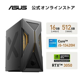 6/25新発売 ゲーミング デスクトップパソコン 15L 空冷式 NVIDIA GeForce RTX 3050 インテル Core i5-13420H メモリ 16GB SSD 512GB LAN Wi-Fi Bluetooth Windows 11 ASUS TUF Gaming T500MV-13420H082W