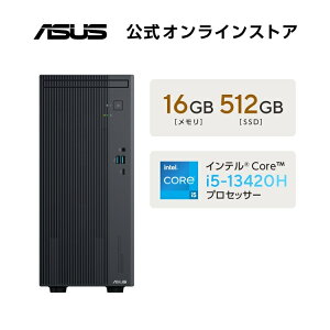 12/3�V���� �f�X�N�g�b�v�p�\�R�� Core i5-13420H ������ 16GB SSD 512GB Wi-Fi 6 Bluetooth LAN DVD�h���C�u�t�� Windows11 �O���[ ASUS V500 Mini Tower V500MV-13420H093W