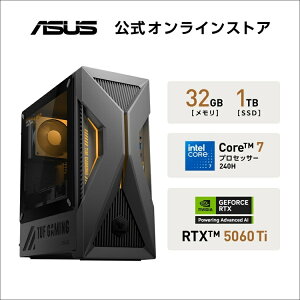 2/26�V���� ASUS �Q�[�~���O�f�X�N�g�b�vPC TUF Gaming T500 T500MV GeForce RTX 5060 Ti �C���e�� Core 7 240H ������32GB SSD1TB Windows11 ���CPU�N�[���[ ����ҏW �d�� 5.9kg �\�[���[�G�N���v�X�O���[ T500MV-07240H108W