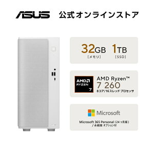 2/26�V���� ASUS �f�X�N�g�b�v�p�\�R�� V500 Mini Tower VM501MH AMD Ryzen 7 260 ������32GB SSD 1TB Windows11 Microsoft 365 Personal (24������) ���� �z���C�g VM501MH-0R7260321TBO