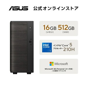 3/16�V���� ASUS �f�X�N�g�b�v�p�\�R�� V500 Mini Tower V501MV �C���e�� Core 5 210H ������16GB SSD 512GB Windows11 Microsoft 365 Personal (24������) ���� �u���b�N V501MV--05210H16512O