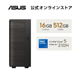 3/16新発売 ASUS デスクトップパソコン V500 Mini Tower V501MV インテル Core 5 210H メモリ16GB SSD 512GB Windows11 ブラック V501MV--05210H16512