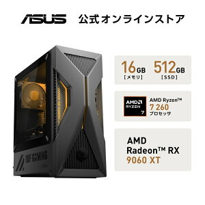 7/4�V���� ASUS �Q�[�~���O�f�X�N�g�b�vPC TUF Gaming TM500 TM500MH AMD Radeon RX 9060 XT AMD Ryzen 7 260 ������16GB SSD 512GB Windows 11 15L ��⎮ �d��5.9kg �\�[���[�G�N���v�X�O���[ TM500MH-0R7260067W