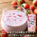 アスザックフーズ 牛乳でつくる飲むデザート 送料無料 ザク切りいちご20食セット いちごミルク イチゴミルクの素 いちごオレ イチゴ 苺 フルーツ フルーツミルク いちご牛乳 デザート 果肉入り 牛乳デザート ざく切りイチゴ