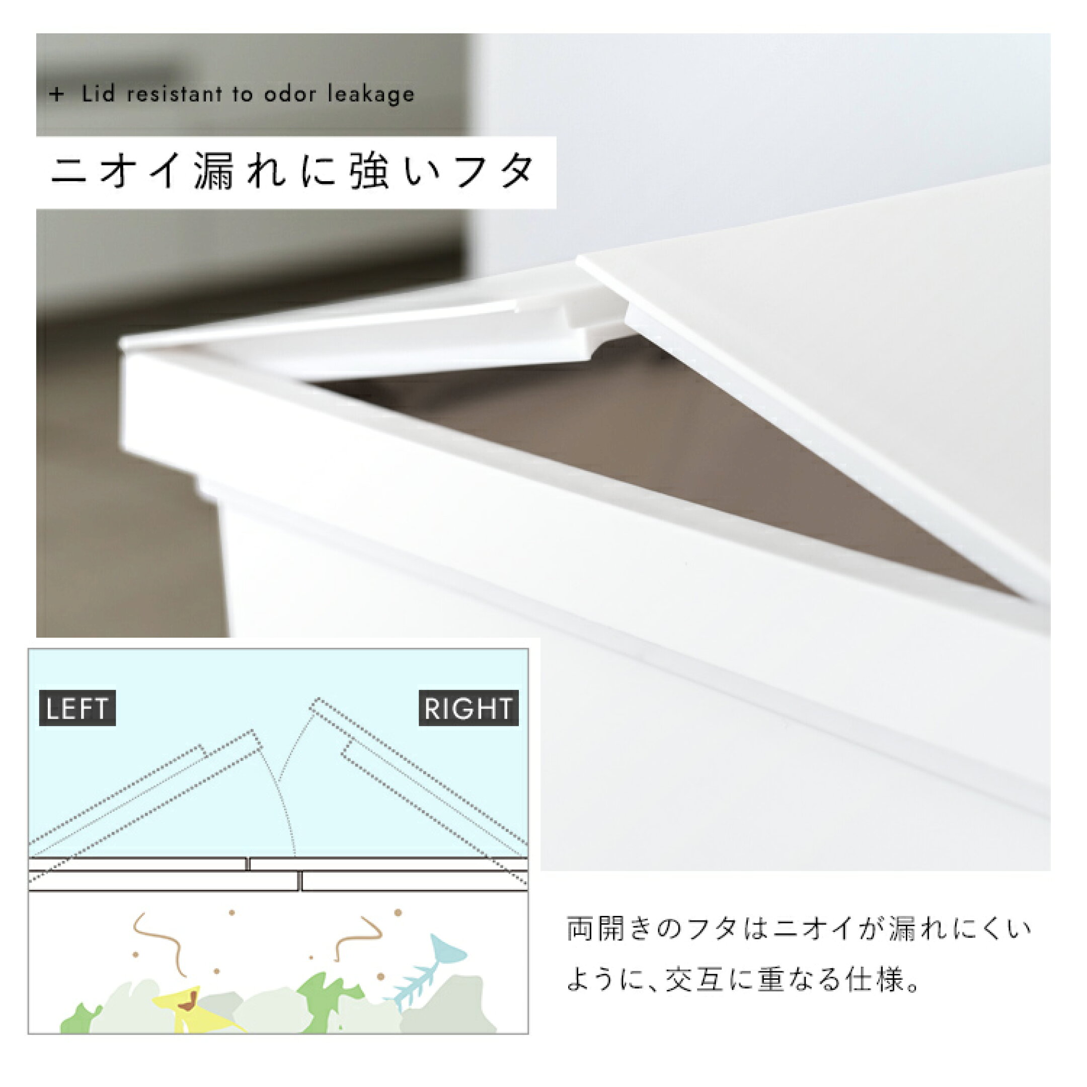 ZIP!で紹介された棚の下で使える両開きゴミ箱