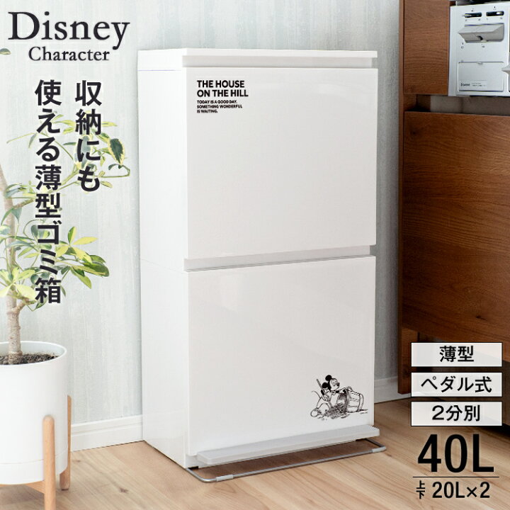 楽天市場】ゴミ箱 分別 【 Disney 】 スリム 縦型 2段 おしゃれ 