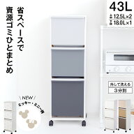 ランキング受賞 ゴミ箱 分別 【限定カラー】 ワイド 3段 縦型 おしゃれ キッチン ふた付き 3分別 大容量 …