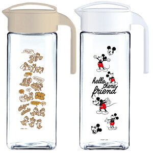 冷水筒 耐熱 ピッチャー 横置き 2リットル 2L 洗いやすい プラスチック おしゃれ 麦茶ポット 水差し 新生活 ミッキー チップとデール チップ&デール お得【 ディズニー Disney アスベル ドリン