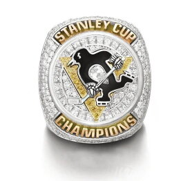 即日発送※NHLピッツバーグ・ペンギンズのチャンピオンのリング 指輪 ジルコニア 18号/19号/23号/24号/25号/26号 アクセサリー プレゼント 高級 華奢 誕生日 記念日 新品