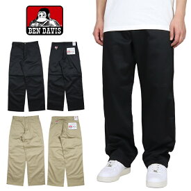 【期間延長SUMMER SALE開催中】ベンデイビス パンツ BEN DAVIS ワークパンツ ワイドシルエット チノパン ワイドパンツ ゆったり 太め アメカジ メンズ ブランド 大きいサイズ おしゃれ おすすめ 人気 黒 bendavis067 M L XL