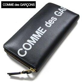 【MAX80％OFF♪大決算SALE 更に15％OFFクーポン配布中】【大決算価格】コムデギャルソン 財布 COMME des GARCONS 長財布 メンズ レディース ブランド 黒 HUGE LOGO レザー ラウンドファスナー長財布 BLACK SA0110HL ブラック