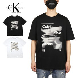 【MAX80％OFF♪大決算SALE 更に10％OFFクーポン配布中】カルバンクライン ジーンズ Tシャツ CALVIN KLEIN JEANS 半袖Tシャツ トップス CKジーンズ メンズ レディース ブランド 大きいサイズ おしゃれ おすすめ 人気 黒 白 綿100% ckj037 M L XL XXL