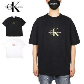 【MAX80%OFF！楽天スーパーSALE！更にお得なクーポン配布中】カルバンクライン ジーンズ Tシャツ CKジーンズ CALVIN KLEIN JEANS 半袖Tシャツ トップス メンズ レディース ブランド 大きいサイズ おしゃれ おすすめ 人気 綿100% ckj047 黒 ブラック M L XL XXL