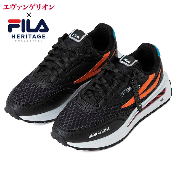楽天市場 フィラ スニーカー Fila シューズ バッシュ 靴 メンズ ブランド ロゴ 大きいサイズ おしゃれ おすすめ 人気 エヴァンゲリオン Renno Evangelion Uss 035 ブラック レッド ブルー 黒 ストリート系b系通販 Asylum