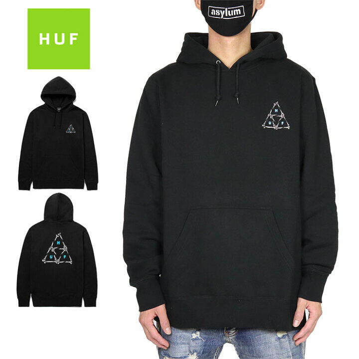 楽天市場 4 30 5 8 Gwポイント最大倍 P10倍 ハフ パーカー Huf プルオーバーパーカー メンズ レディース ブランド 大きいサイズ おしゃれ おすすめ 人気 スケボー 裏起毛 Broken Bones Tt P O Hoodie Pf ブラック M L Xl ストリート系b系通販 Asylum