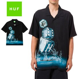 【在庫処分30%OFF】ハフ HUF シャツ 半袖シャツ アロハシャツ 開襟シャツ リゾートシャツ メンズ レディース ブランド 大きいサイズ おしゃれ おすすめ 人気 黒 レーヨン huf22ss036 ブラック M L XL