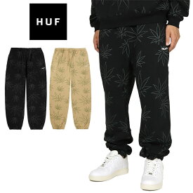 【MAX80%OFF！楽天スーパーSALE！更にお得なクーポン配布中】【20％OFF】HUF パンツ ハフ スウェットパンツ ジョガーパンツ セットアップ 対応 メンズ ブランド 大きいサイズ おしゃれ おすすめ 人気 黒 裏起毛 huf23aw004 ブラック M L XL