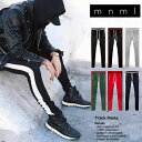 mnml ミニマル TRACK PANTS 17ML-AW271P メンズ レディース 夏秋冬 トラックパンツ ラインパンツ ブラック グリーン レッド ネイビ...