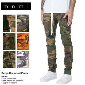 mnml ミニマル CARGO DRAWCORD PANTS CAMO メンズ レディース 夏秋冬 カーゴパンツ カモ オレンジカモ パープルカモ XS S M L XL