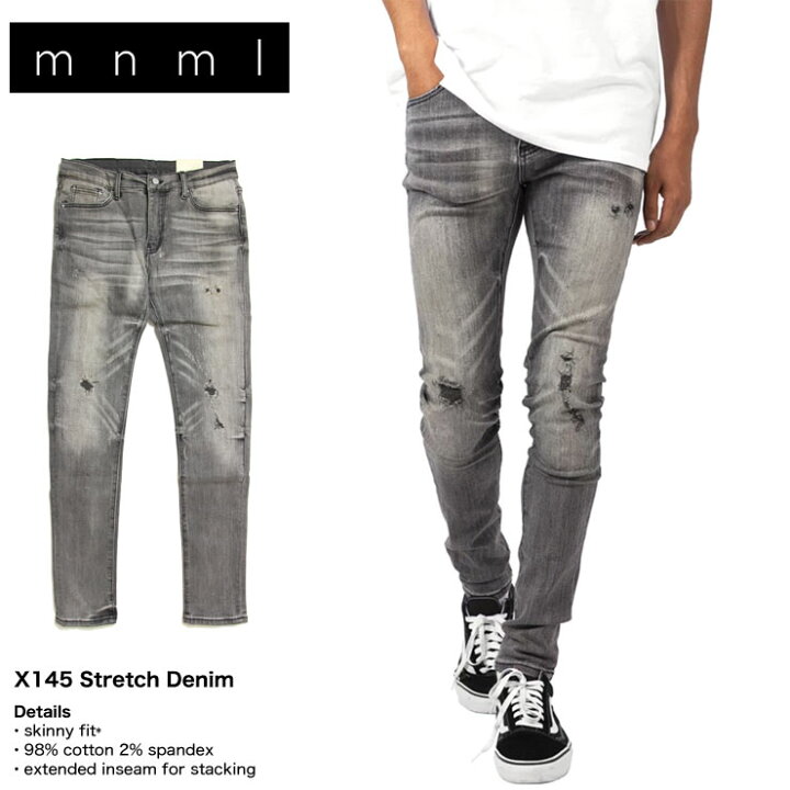 楽天市場】mnml デニム ミニマル スキニーパンツ ジーンズ メンズ  