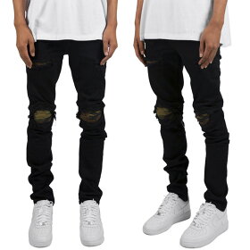 楽天市場 お買い物マラソン 全品対象お得なクーポン配布中 Mnml ミニマル デニムパンツ スキニーパンツ スキニージーンズ クラッシュデニム ストレッチ スリム ダメージ加工 メンズ ブランド 大きいサイズ おしゃれ おすすめ X4 Stretch Denim 28 29 30 32 34 36 38