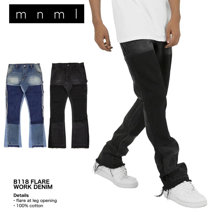 楽天市場】【在庫処分20%OFF】mnml フレアパンツ ミニマル フレア 