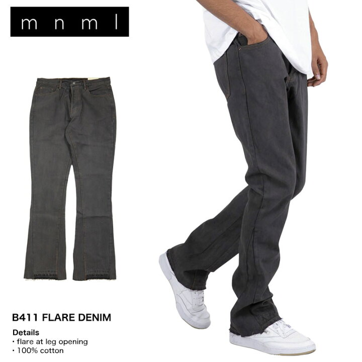 楽天市場】【在庫処分40%OFF】mnml フレアパンツ ミニマル フレア 
