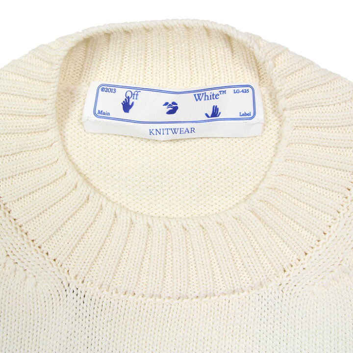 楽天市場 オフホワイト ニット Off White セーター メンズ レディース ブランド 大きいサイズ 人気 おすすめ おしゃれ ストリート ロゴ コットン 長袖 イタリア Arrow Diag Outline Knit Crewn ストリート系b系通販 Asylum