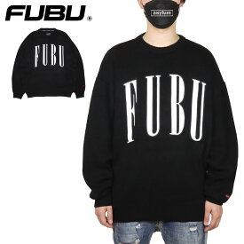 【MAX85%OFF SUMMER SALE!!限定クーポン配布中♪】【11%OFF】FUBU ニット フブ セーター メンズ レディース ブランド 大きいサイズ おしゃれ おすすめ 人気 黒 fubu24aw007 ブラック M L XL XXL