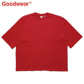 グッドウェア Tシャツ ポケットTシャツ ドロップショルダー GOODWEAR S/S SUPER BIG TEE メンズ レディース USコットン ストリート系ファッション ポケットTEE 2W7-2501-2