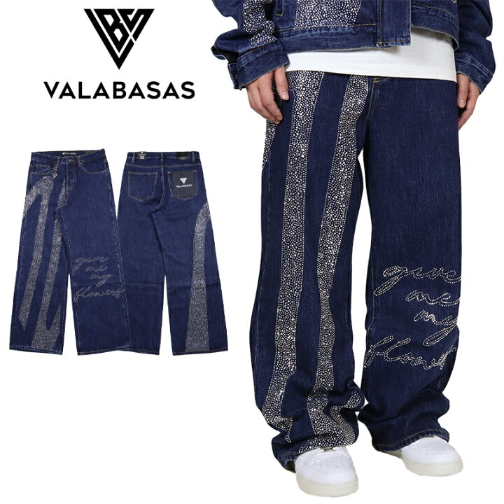 楽天市場】バラバサス デニムパンツ VALABASAS バギーパンツ ワイド 