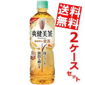 ポイント10倍【送料無料】コカコーラ爽健美茶 健康素材の麦茶600mlペットボトル 48本(24本×2ケース)(機能性表示食品 コカコーラ 体についた脂肪を減らす)※北海道800円・東北400円の別途送料加算