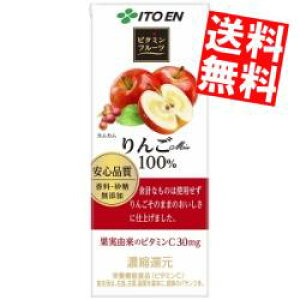 【送料無料】 伊藤園 ビタミンフルーツ りんごMix100% 200ml紙パック 24本入 果汁100% ※北海道800円・東北400円の別途送料加算