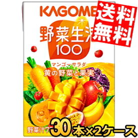 【送料無料】 カゴメ 野菜生活100マンゴーサラダ 100ml紙パック 60本(30本×2ケース) 野菜ジュース ※北海道800円・東北400円の別途送料加算