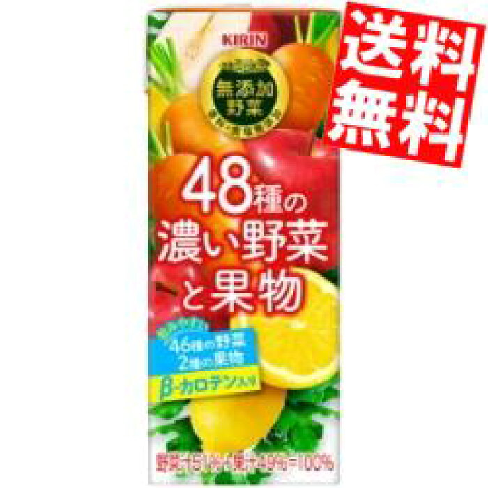 送料無料 キリン無添加野菜48種の濃い野菜と果物0ml紙パック48本 24本 2ケース 野菜ジュース 北海道800円 東北400円の別途送料加算的详细信息 日本商品代购