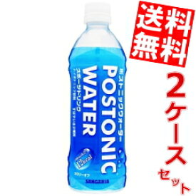 【送料無料】 サンガリア ポストニックウォーター 500mlペットボトル 48本(24本×2ケース) 熱中症対策 ※北海道800円・東北400円の別途送料加算