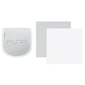PSP　アクセサリーポーチ＆クロス（ホワイト）(PSP-1000/2000/3000シリーズ対応)(PSP-220w)