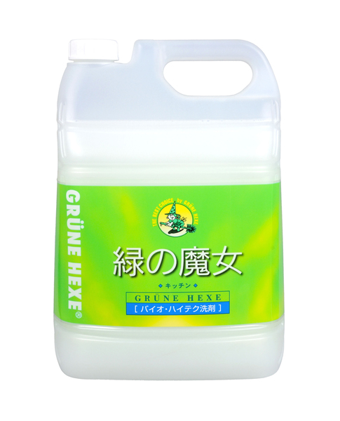 緑の魔女 キッチン　業務用　５Ｌ 食器用洗剤 弱酸性 大容量サイズ( 4902875981124
