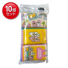 【最安挑戦！まとめ買い×10点セット】ダイレイ BUNNI KONBINY ミニポケットティシュ 6パック入 水に流せる ポケットティッシュ