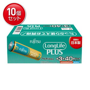 �y�ň�����I�܂Ƃߔ���×10�_�Z�b�g�zFDK FUJITSU Long LifePLUS �����O ���C�t�v���X �A���J�� ���d�r LR6LP(40S) �P3�` 40�p�b�N