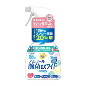 【送料込・まとめ買い×7点セット】アース ヘルパータスケ らくハピ アルコール除菌EXワイド 420ml(4901080583116)