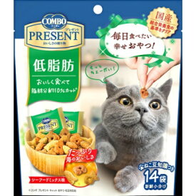 【送料込・まとめ買い×5個セット】日本ペットフード コンボプレゼント キャット おやつ 低脂肪 (14袋)