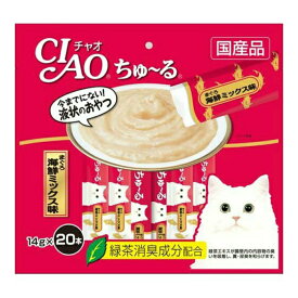 【送料込・まとめ買い×10点セット】いなば CIAO ちゅ〜る 20本入 まぐろ 海鮮ミックス味