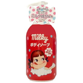 【送料込・まとめ買い×4点セット】サンスマイル ミルキー ボディソープ milky body soap 本体 450ml　ミルキーの甘い香り(4580640760077)